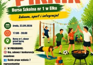 plakat z informacjami o pikniku